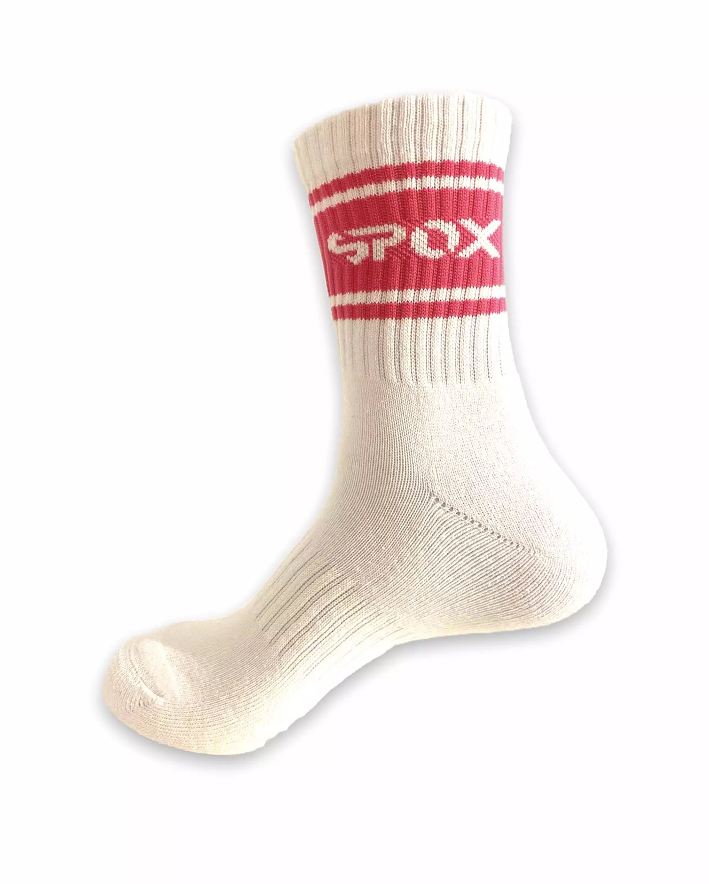 Spox Retro White Crew Sock (6 Colours)