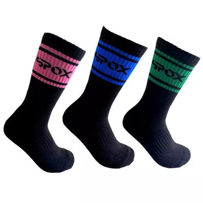 My Spox Retro Black Crew Socks (5 Colours)